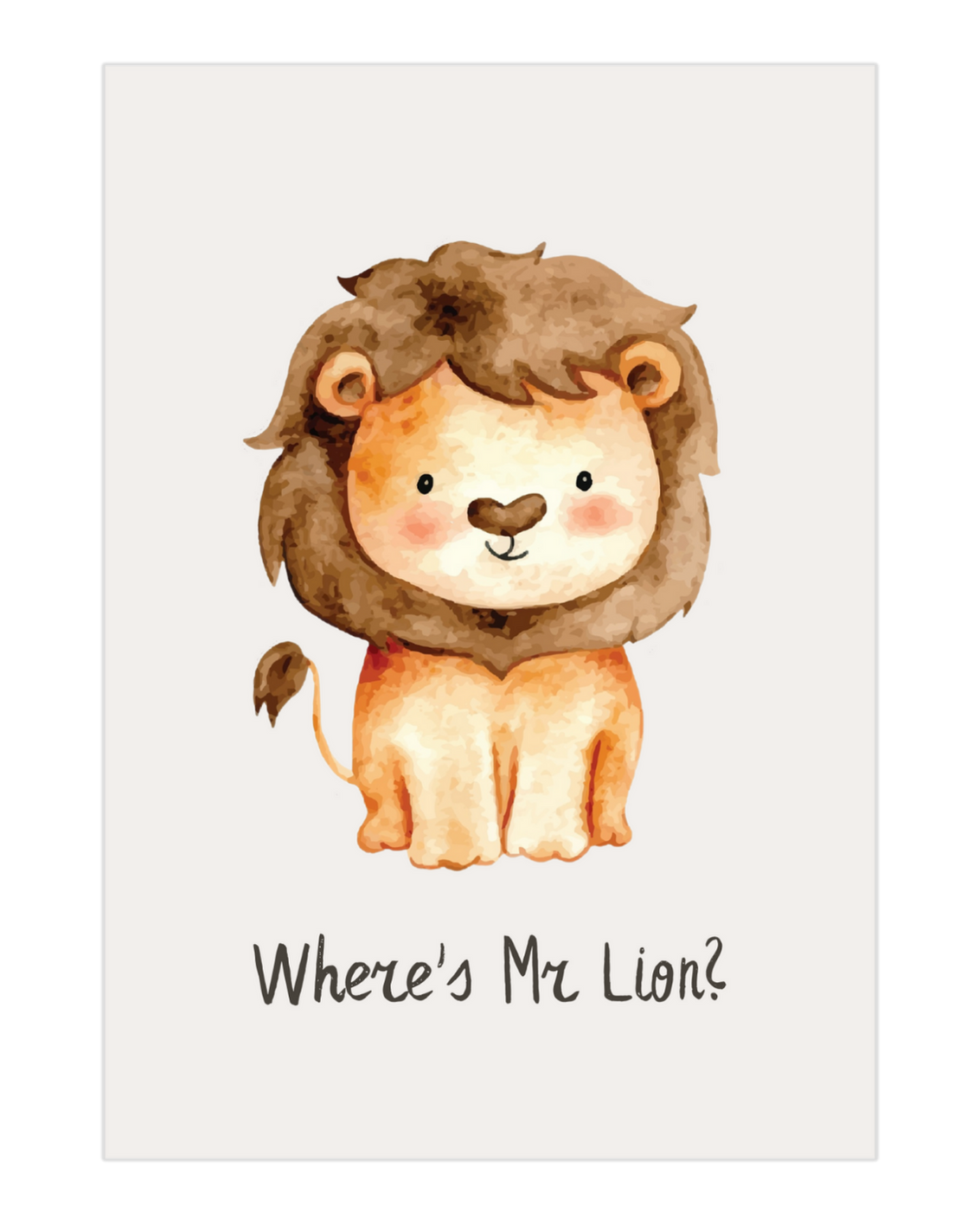 Plakat Mr Lion - nowoczesny plakat dekoracyjny