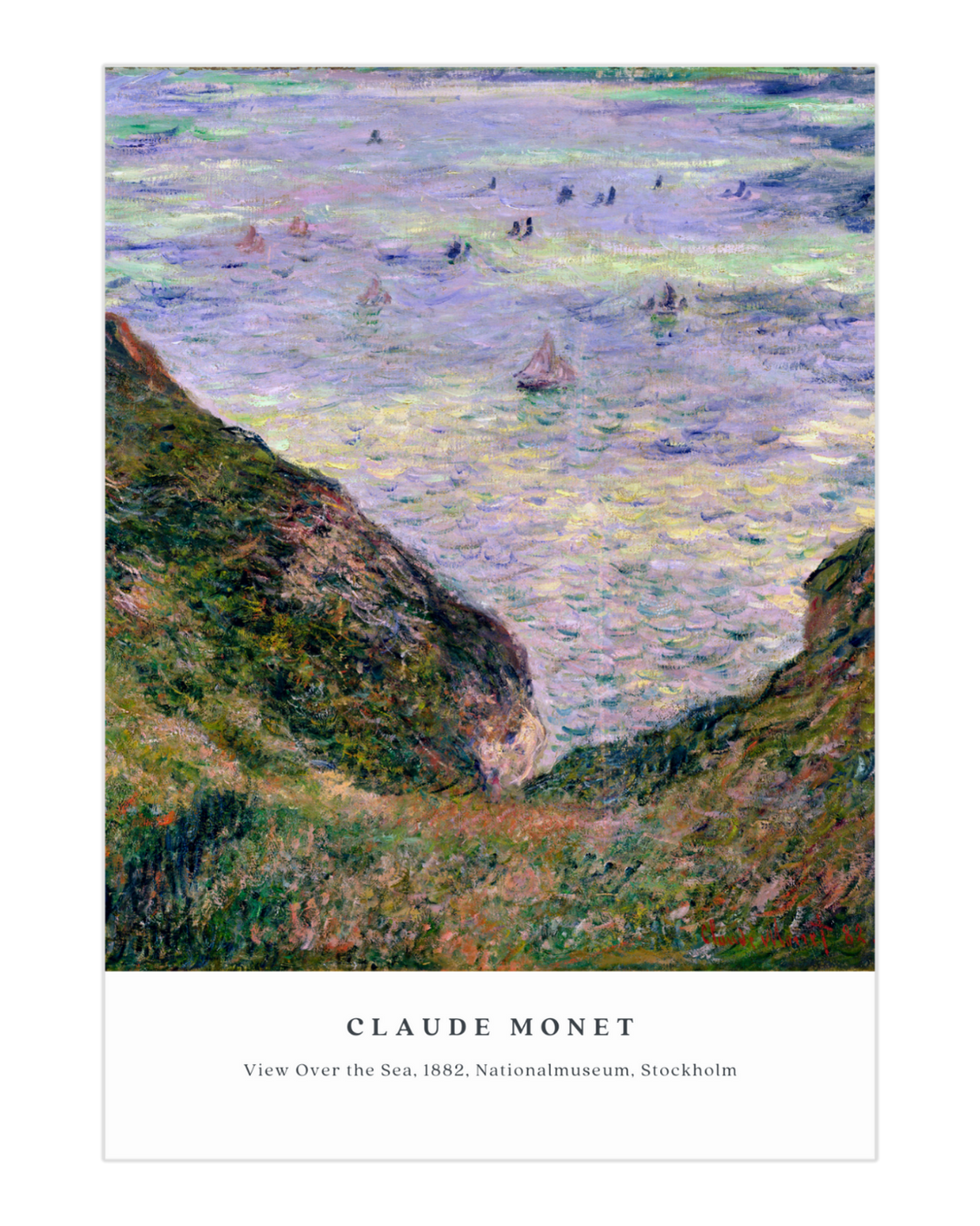Plakat View Ower The Sea, Claude Monet, 1882 - nowoczesny plakat dekoracyjny