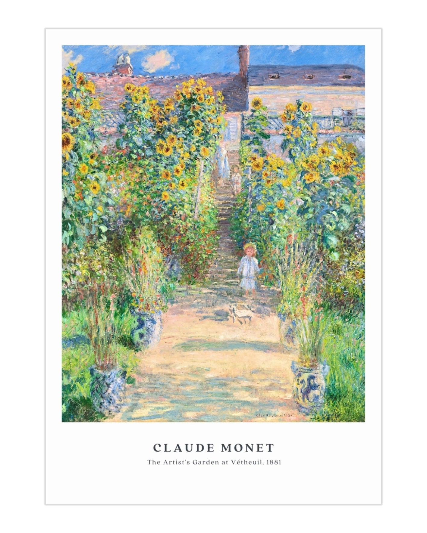 Plakat Claude Monet „The Artist’s Garden at Vétheuil” - nowoczesny plakat dekoracyjny