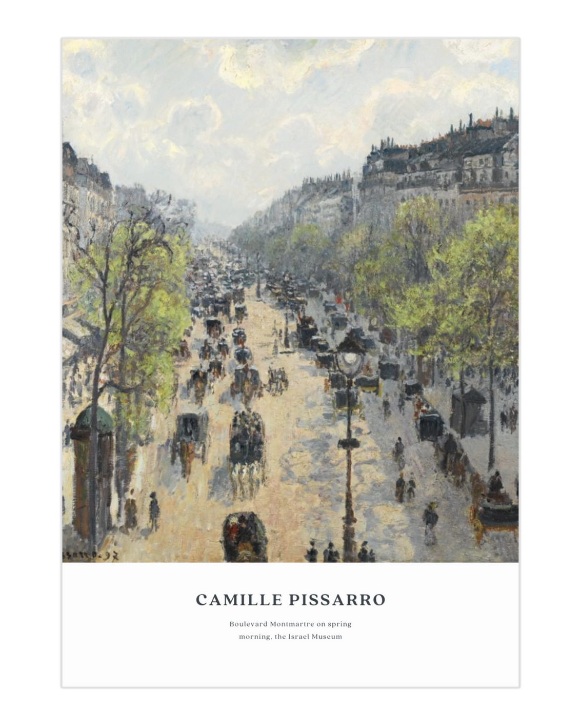 Plakat Boulevard Montmartre - Camille Pissarro - nowoczesny plakat dekoracyjny