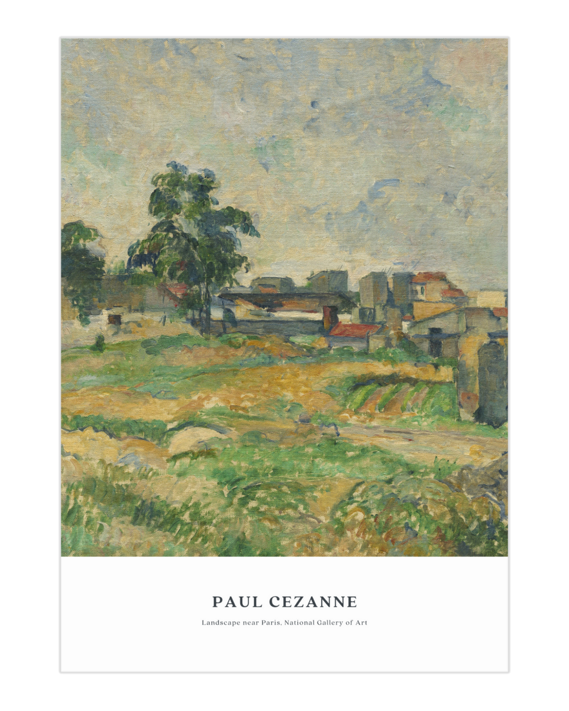 Plakat Landscape near Paris, Paul Cezanne - nowoczesny plakat dekoracyjny