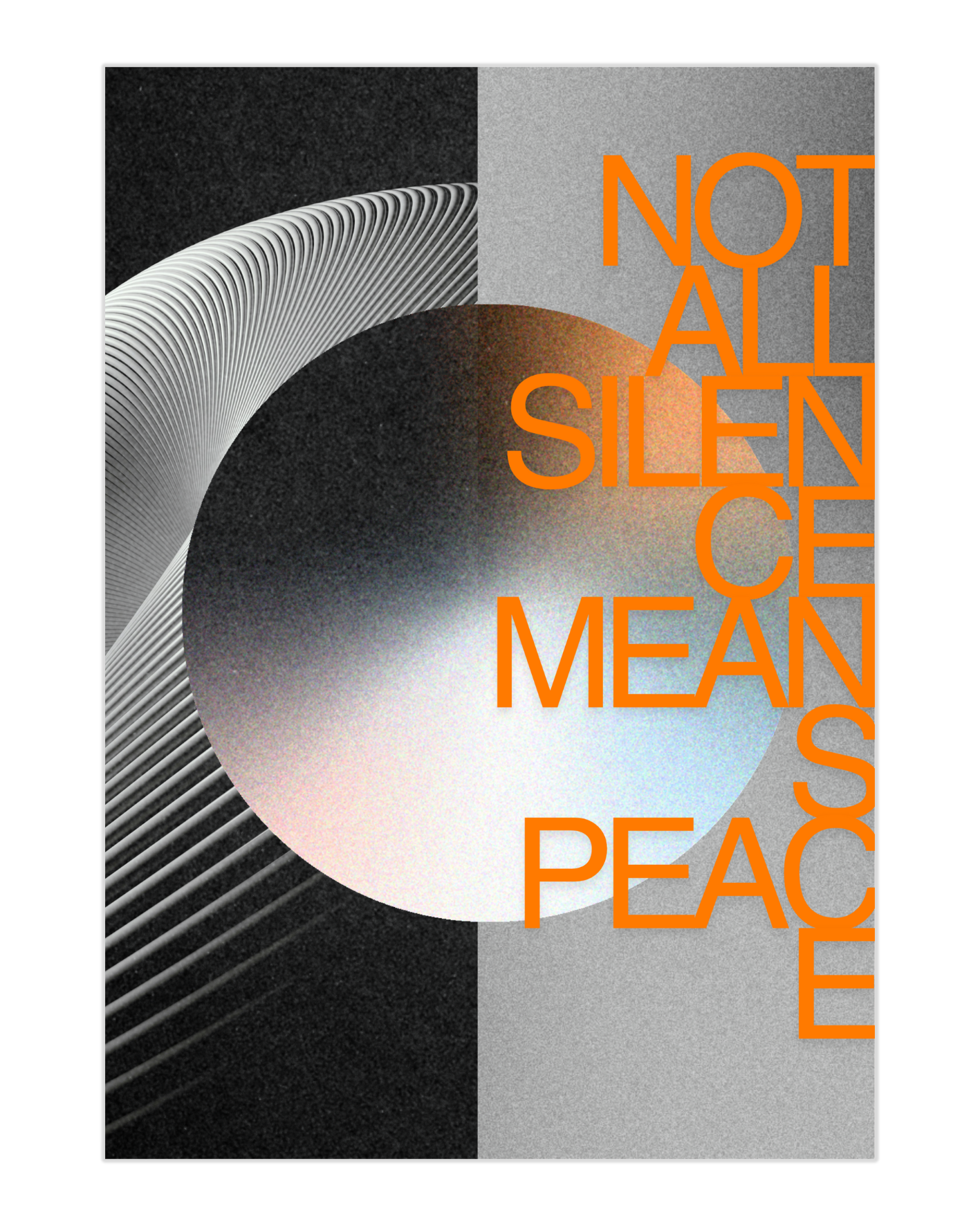 Plakat Not All Silence Means Peace - nowoczesny plakat dekoracyjny