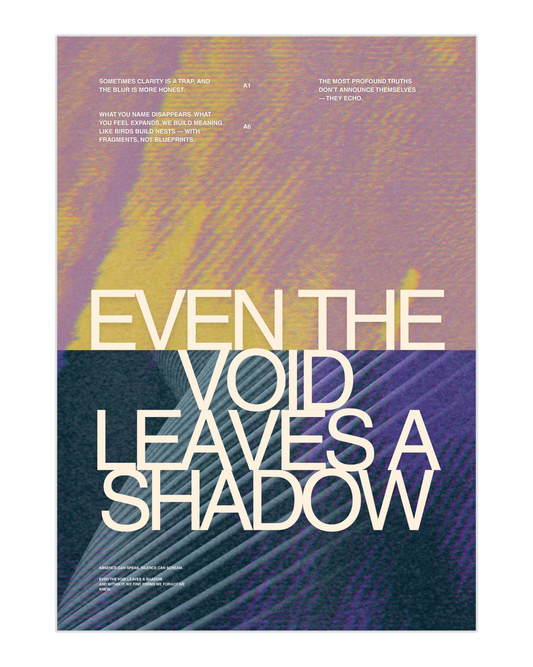 Plakat Even the Void Leaves a Shadow - nowoczesny plakat dekoracyjny