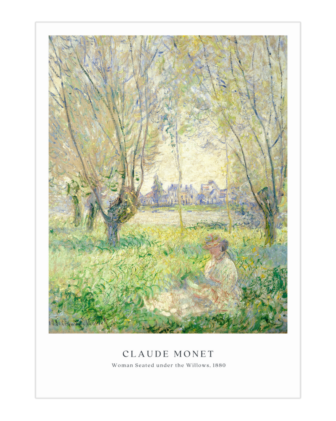 Plakat Woman Seated under the Willows, Claude Monet - nowoczesny plakat dekoracyjny