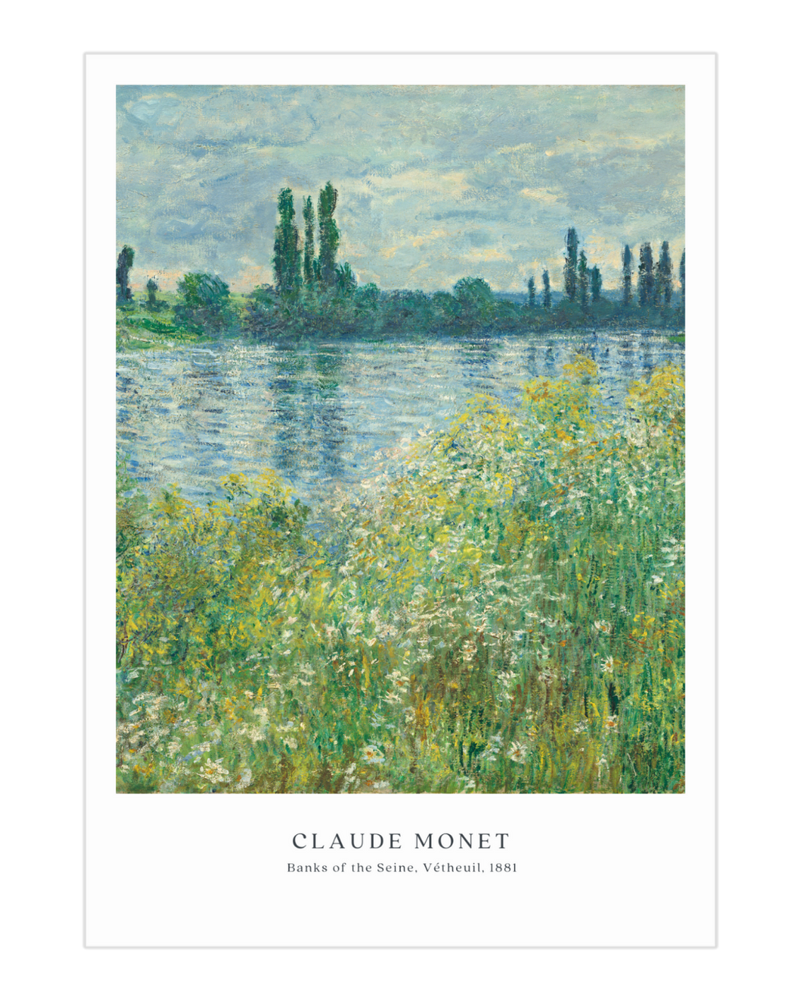 Plakat Banks of the Seine, Vétheuil, Claude Monet - nowoczesny plakat dekoracyjny