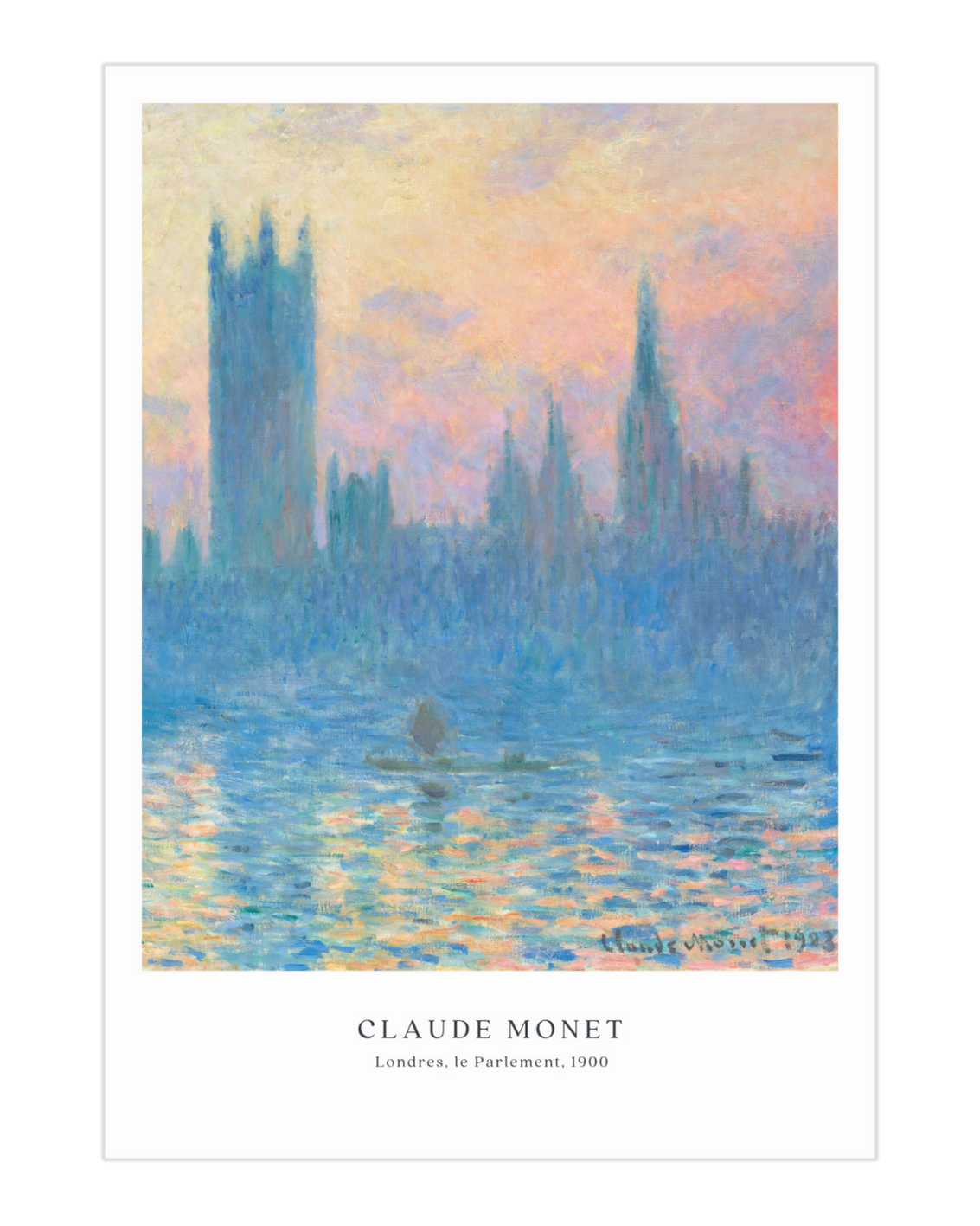 Plakat Londres, Claude Monet, 1908 - nowoczesny plakat dekoracyjny