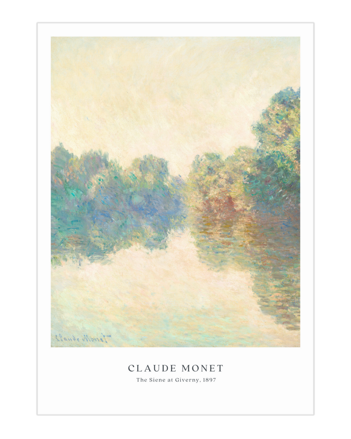 Plakat The Siene at Giverny, Claude Monet - nowoczesny plakat dekoracyjny