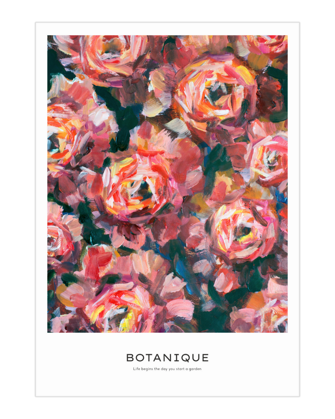 Plakat Oil Roses - nowoczesny plakat dekoracyjny