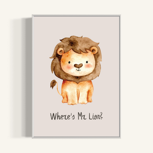 Plakat Mr Lion - nowoczesny plakat dekoracyjny