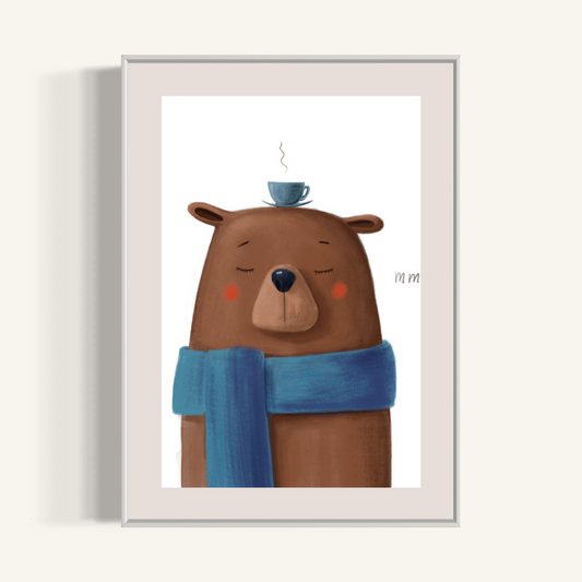 Plakat Niedźwiedź - nowoczesny plakat dekoracyjny