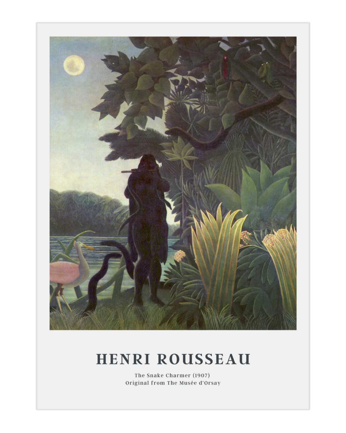 Plakat the Snake Charmer, Henri Rousseau - nowoczesny plakat dekoracyjny