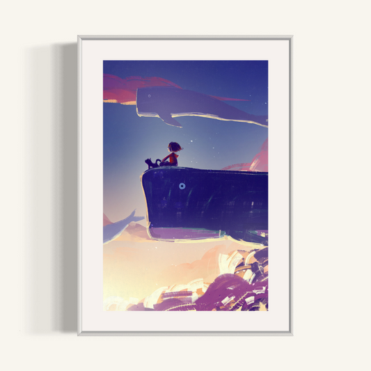 Plakat Wieloryb - nowoczesny plakat dekoracyjny