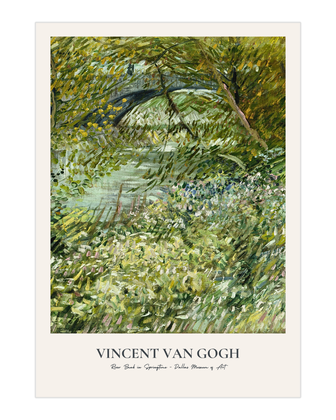 Plakat River Bank in Springtime - Van Gogh - nowoczesny plakat dekoracyjny