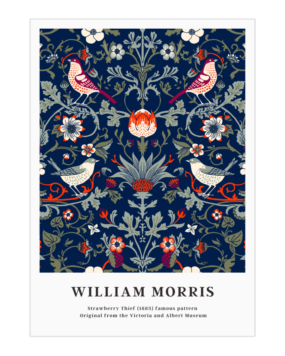 Plakat Strawberry Thief, William Morris - nowoczesny plakat dekoracyjny