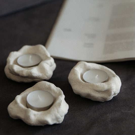 Set ceramicznych świeczników (x3)