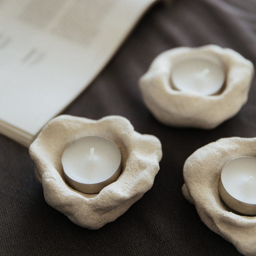Set ceramicznych świeczników (x3)