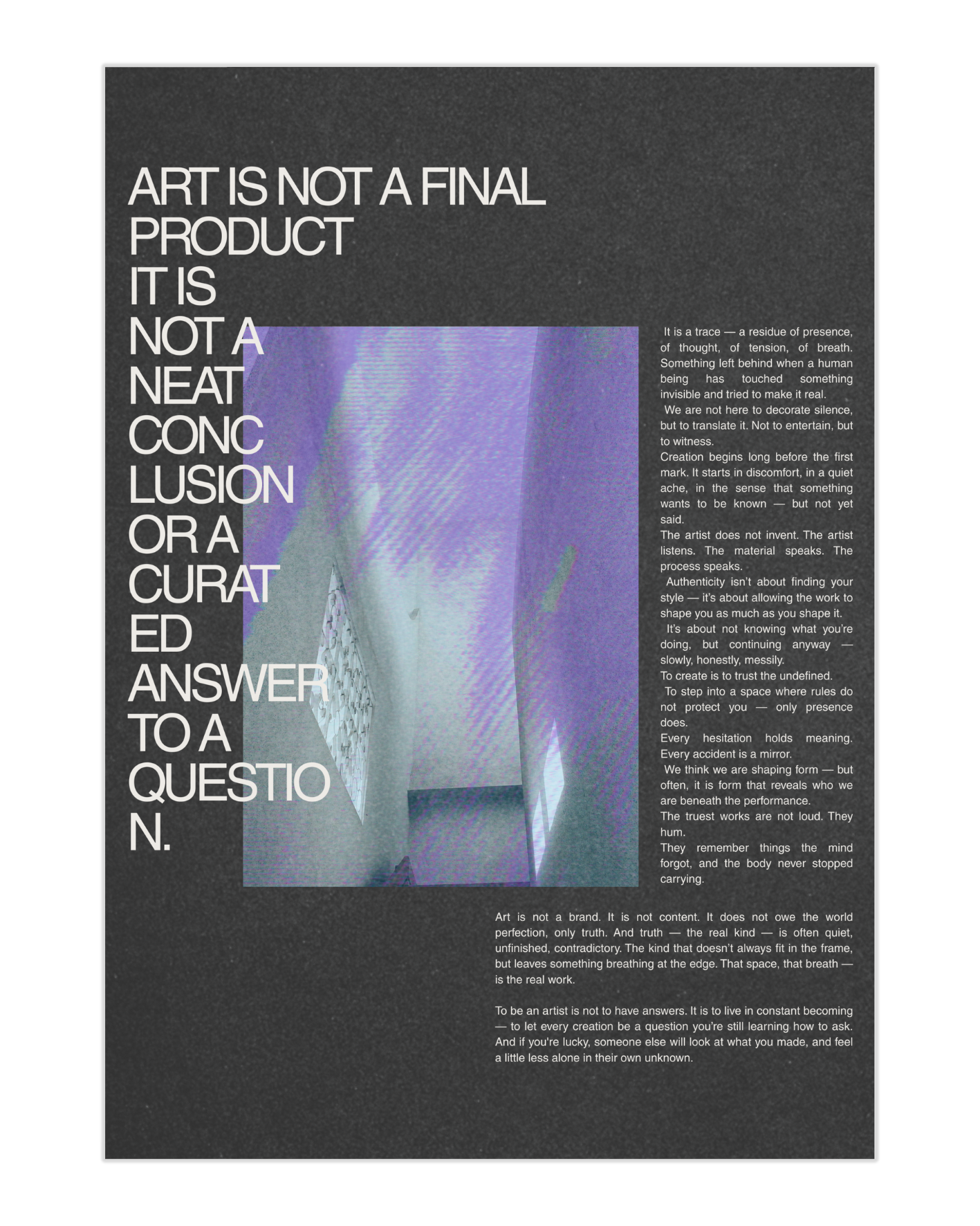 Plakat Art is Not a Product - nowoczesny plakat dekoracyjny