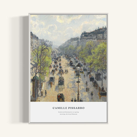 Plakat Boulevard Montmartre - Camille Pissarro - nowoczesny plakat dekoracyjny