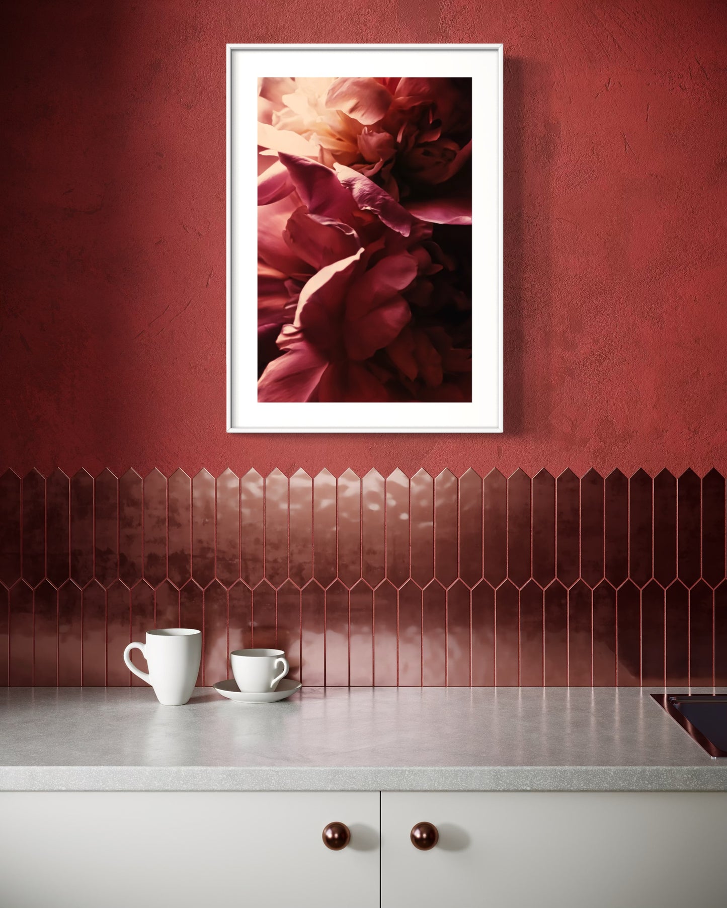 Plakat Viva Magenta Flower - 02 - nowoczesny plakat dekoracyjny