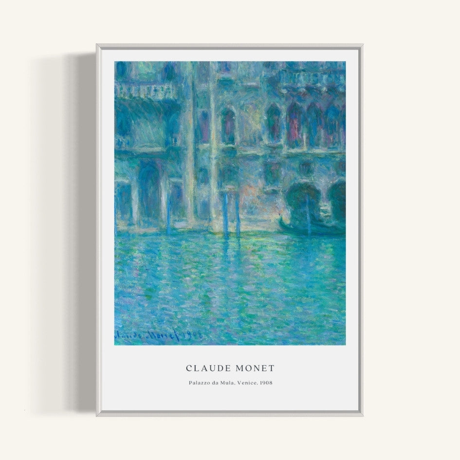Plakat Palazzo da Mula, Venice, Claude Monet, 1908 - nowoczesny plakat dekoracyjny