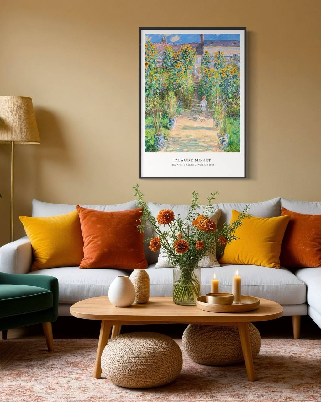 Plakat Claude Monet „The Artist’s Garden at Vétheuil” - nowoczesny plakat dekoracyjny