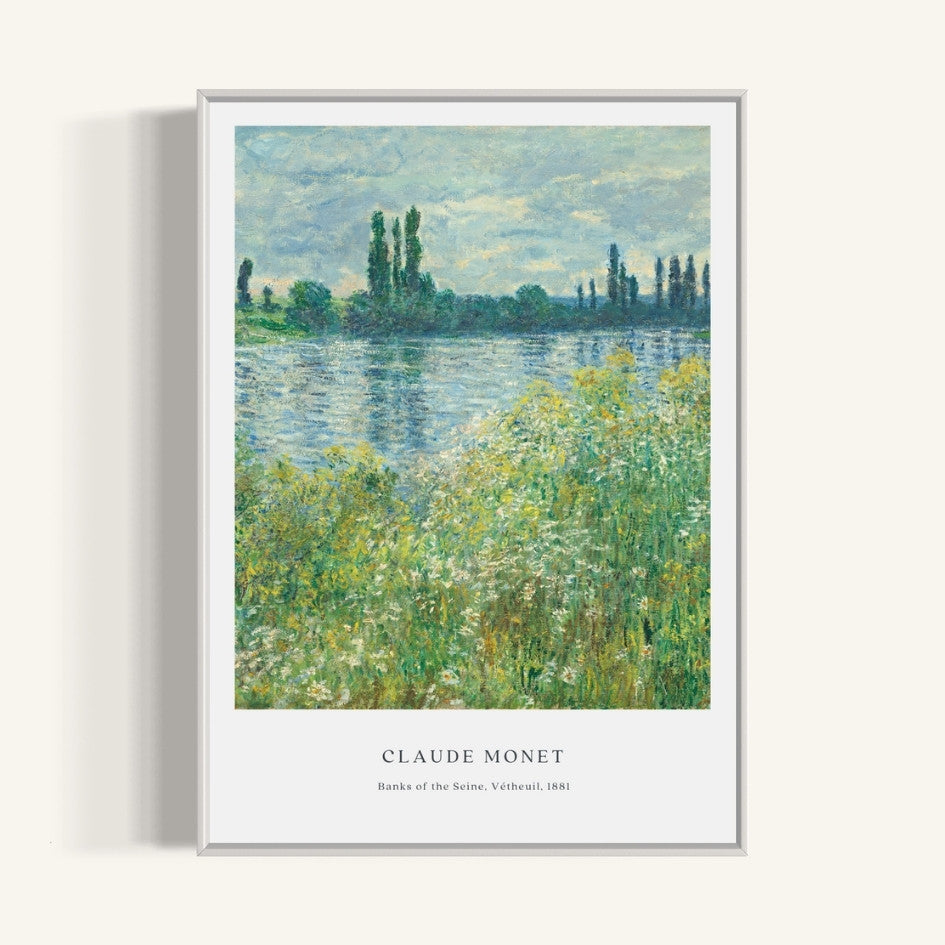 Plakat Banks of the Seine, Vétheuil, Claude Monet - nowoczesny plakat dekoracyjny