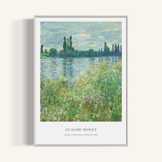 Plakat Banks of the Seine, Vétheuil, Claude Monet - nowoczesny plakat dekoracyjny