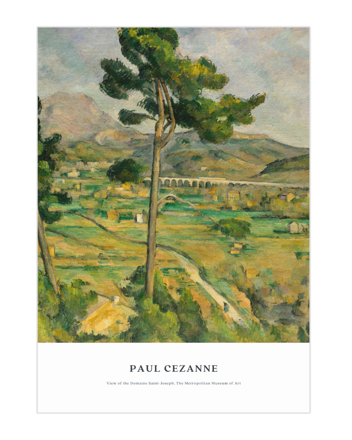 Plakat Mont Sainte-Victoire, Paul Cezanne, 1882-1885 - nowoczesny plakat dekoracyjny