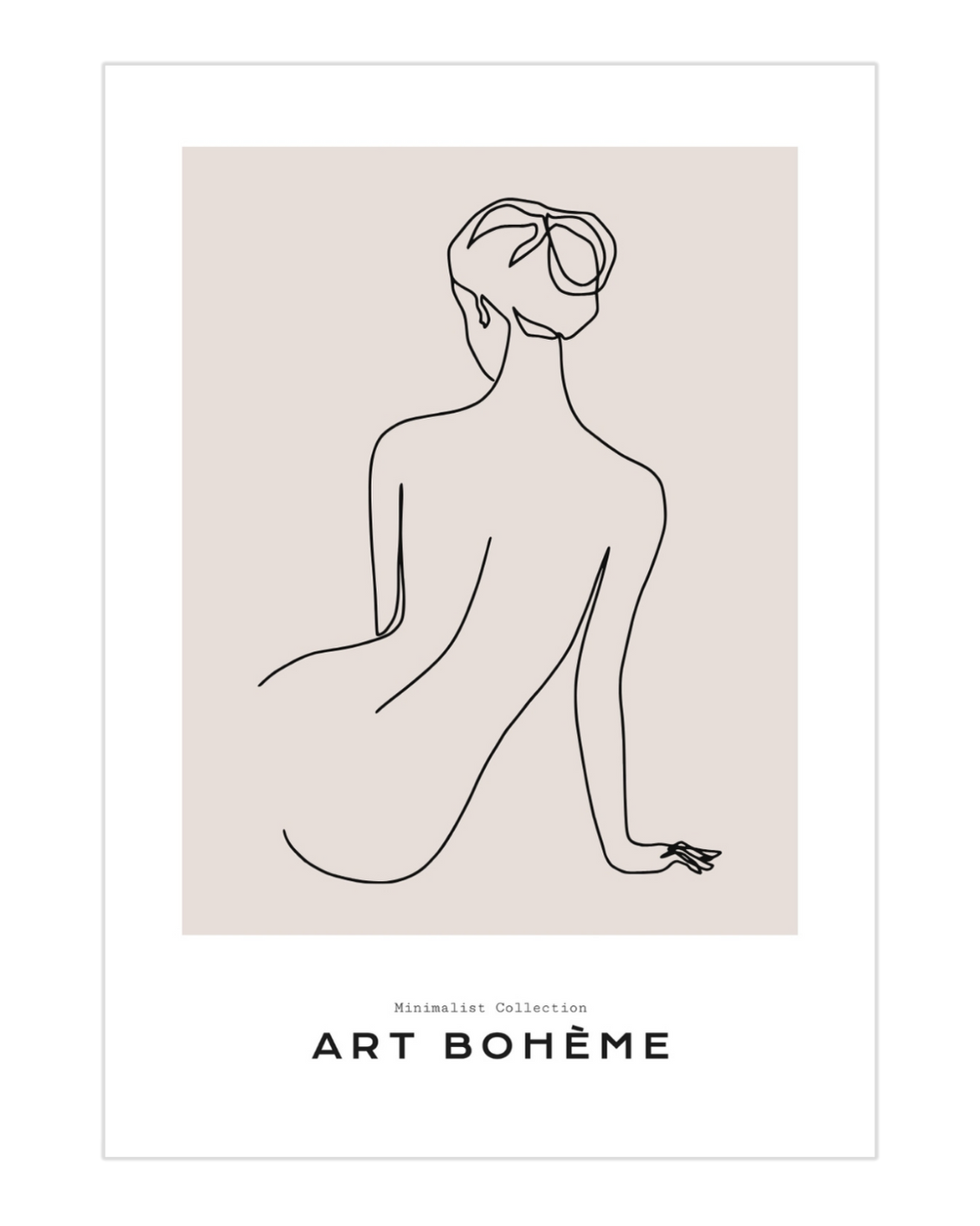 Plakat She - Beige - nowoczesny plakat dekoracyjny
