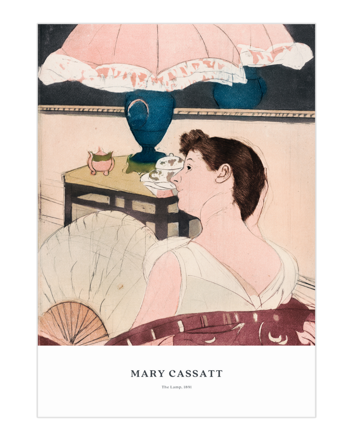 Plakat Mary Cassatt, The Lamp, 1891 - nowoczesny plakat dekoracyjny