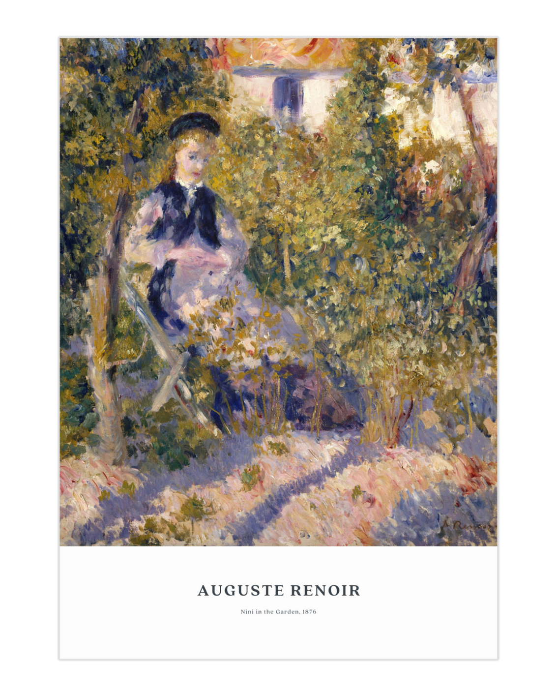 Plakat Nini in the Garden, Auguste Renoir, 1876 - nowoczesny plakat dekoracyjny