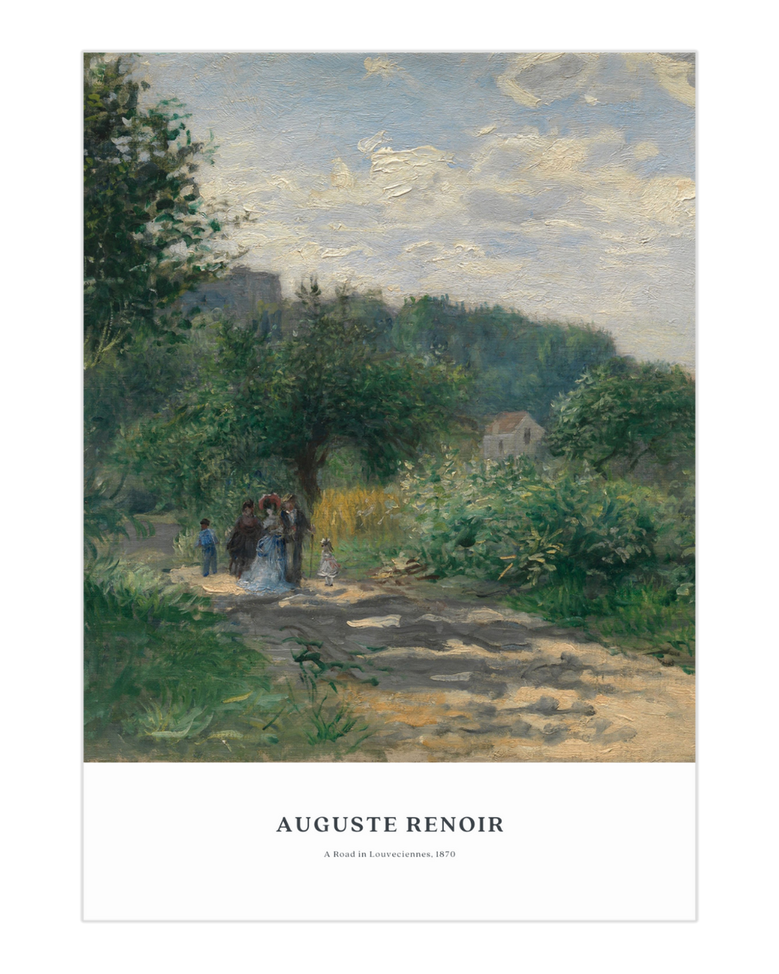 Plakat a Road in Louveciennes - Auguste Renoir, 1870 - nowoczesny plakat dekoracyjny