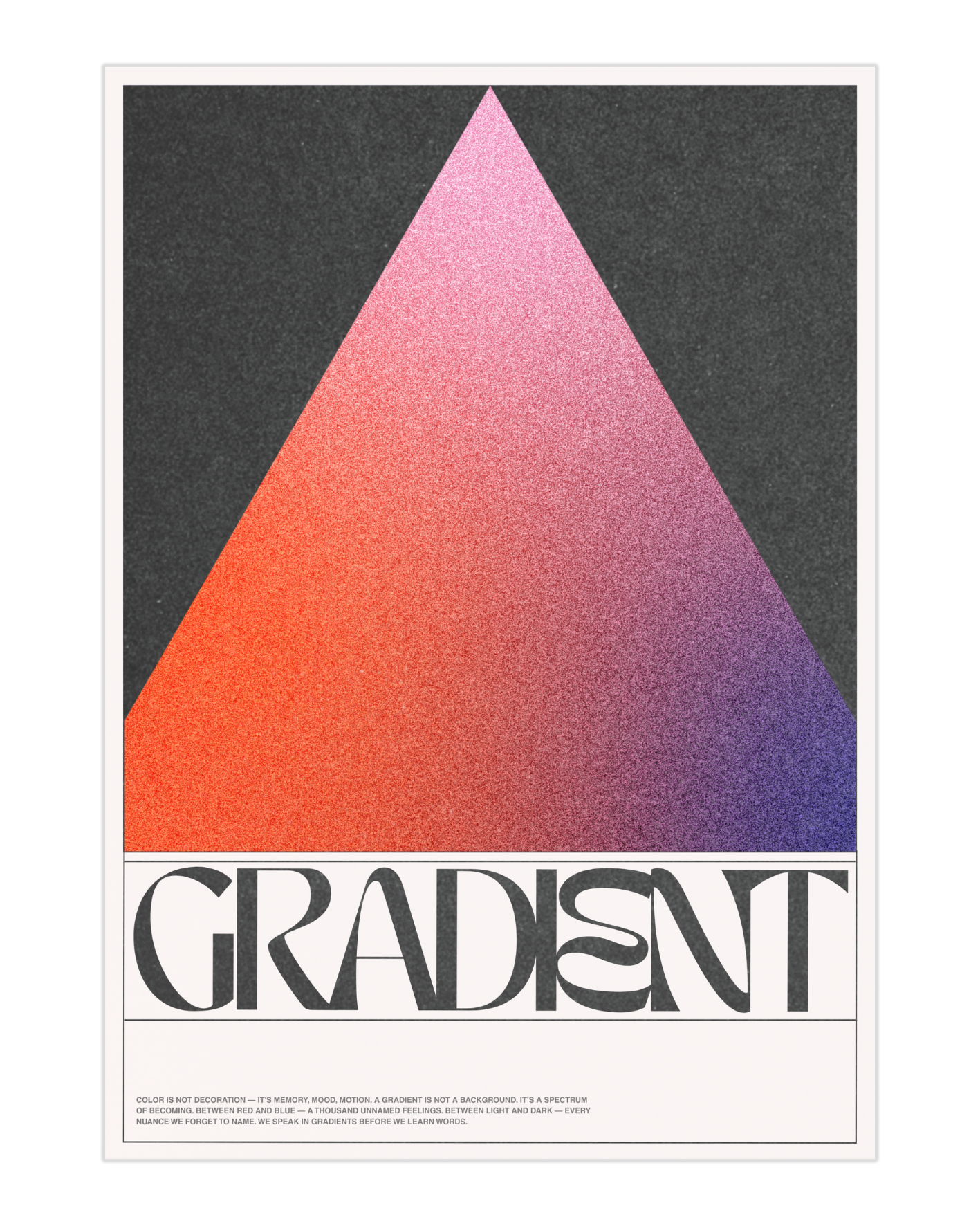 Gradient (trójkąt) - nowoczesny plakat dekoracyjny
