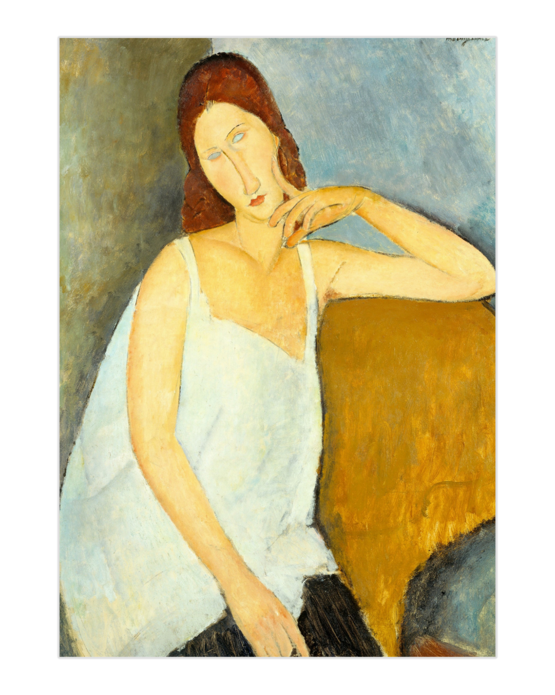 Plakat Jeanne Hebuterne, Amedeo Modigliani - nowoczesny plakat dekoracyjny