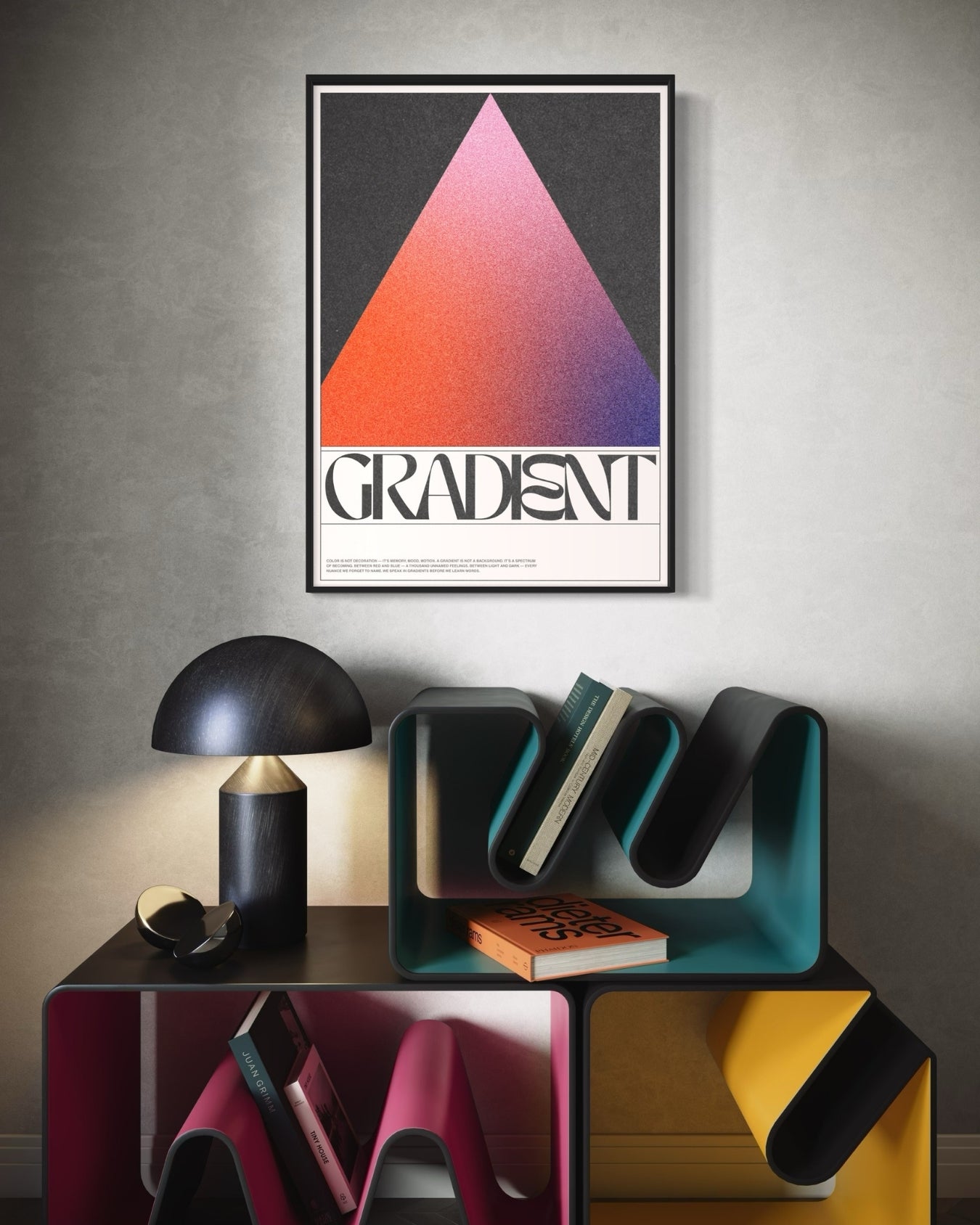 Gradient (trójkąt) - nowoczesny plakat dekoracyjny