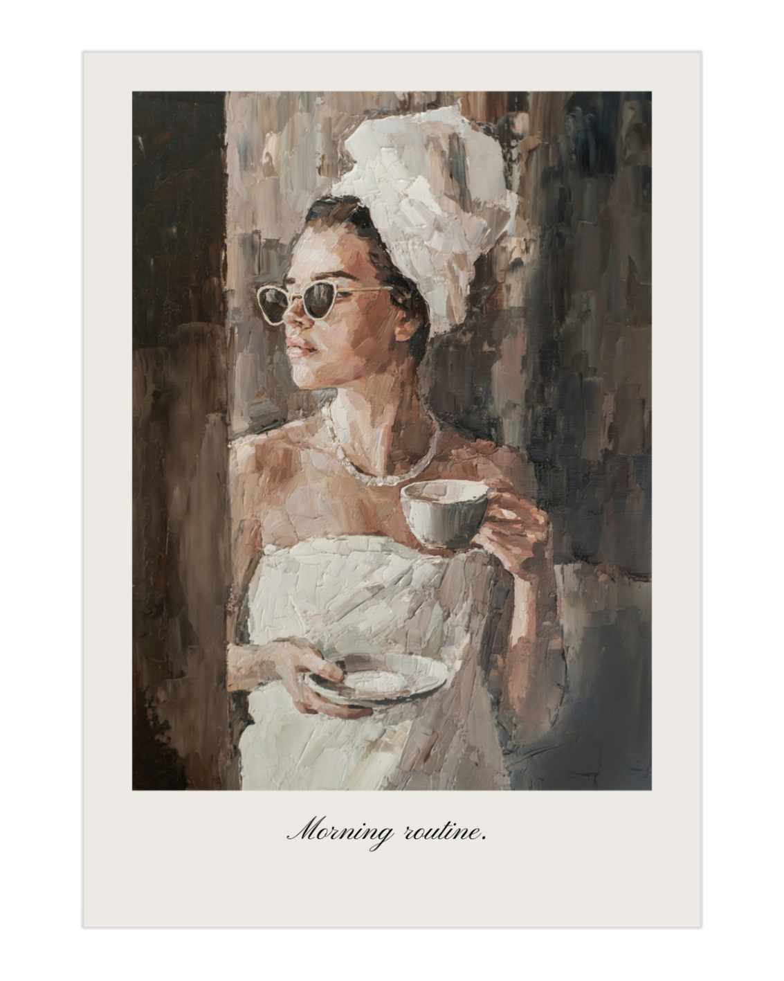 Plakat Morning Routine - nowoczesny plakat dekoracyjny