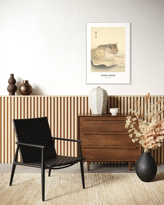 Plakat Resting Tiger - Ohara Koson - nowoczesny plakat dekoracyjny
