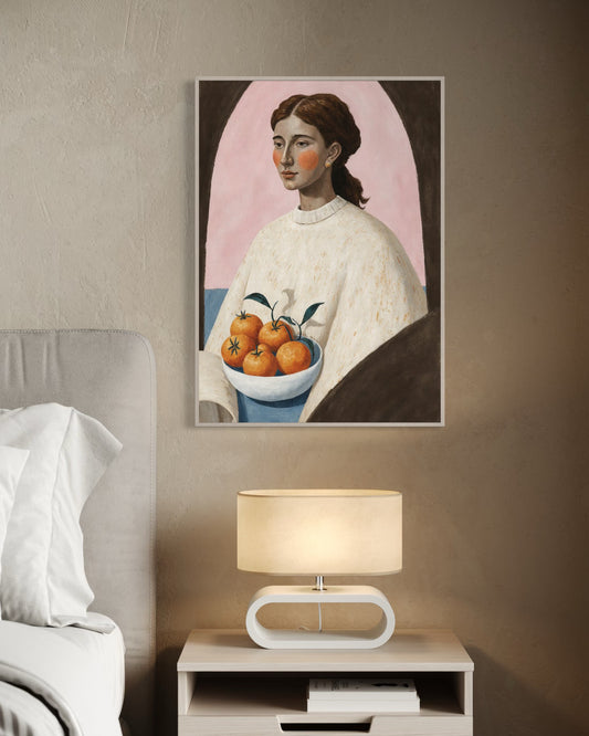 Plakat Kobieta z Mandarynkami