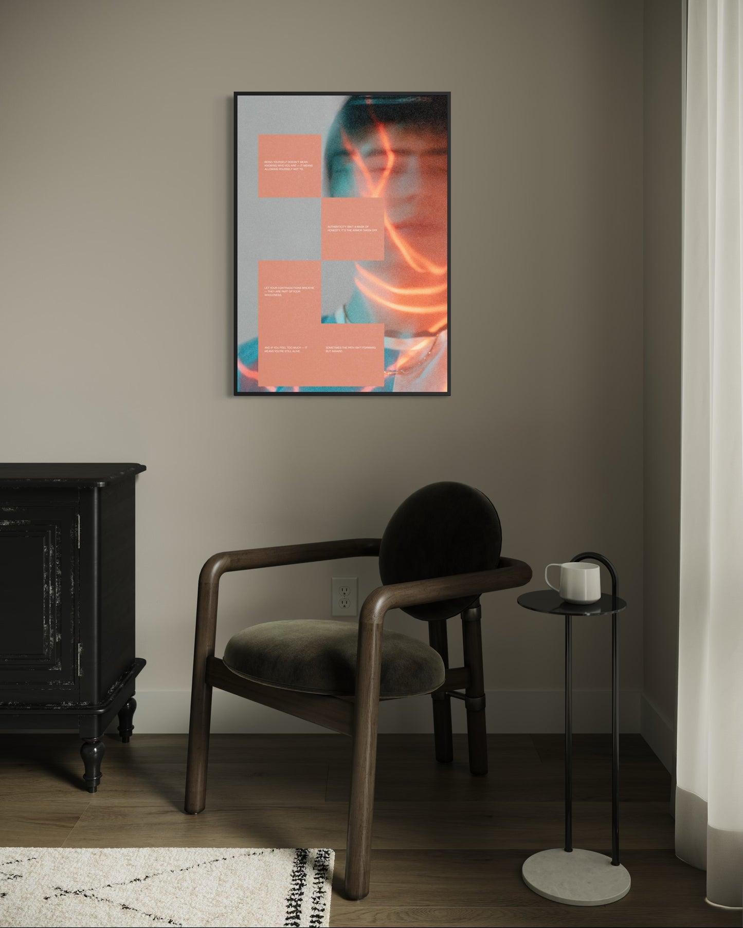 Plakat Feel Too Much - 01 - nowoczesny plakat dekoracyjny