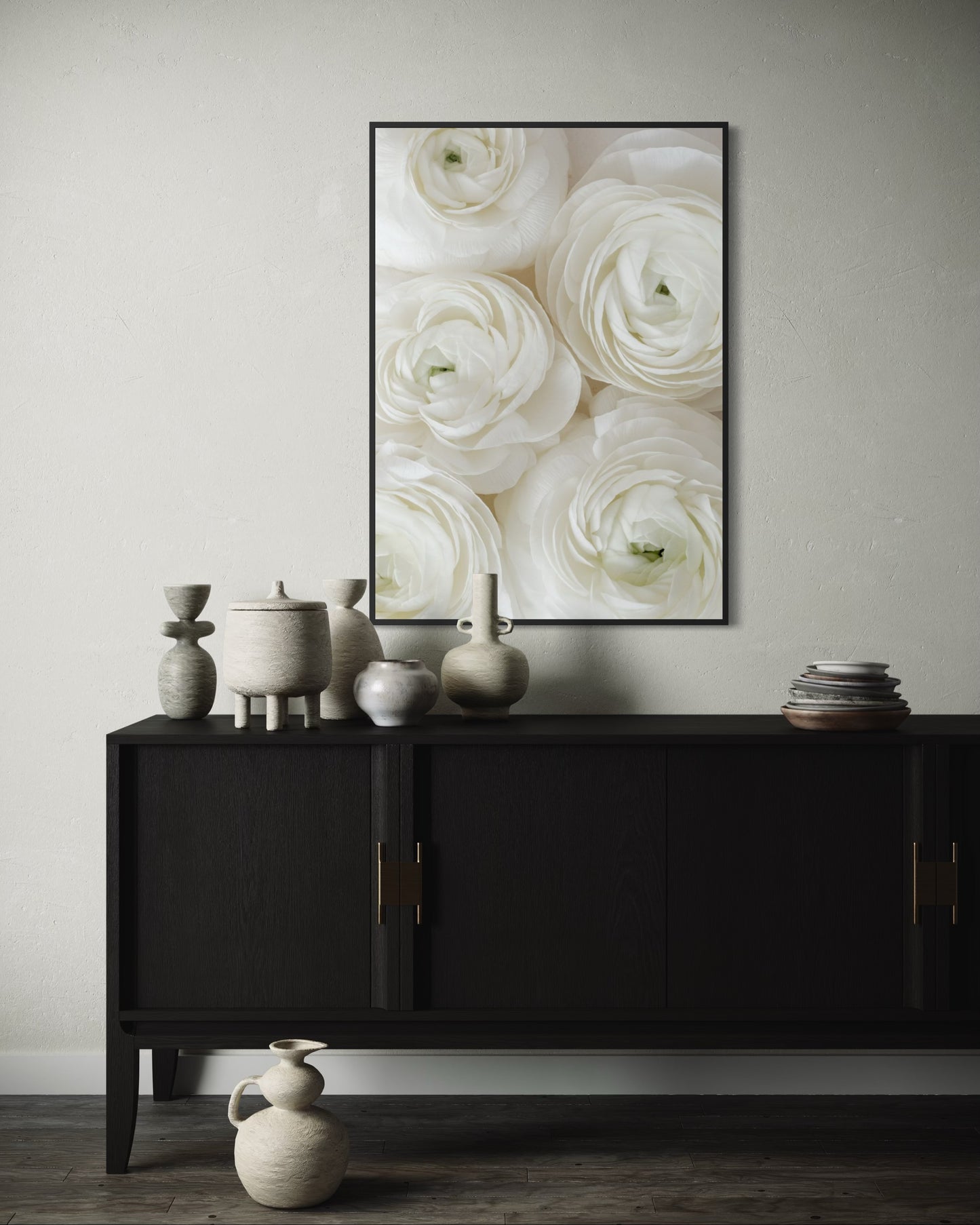 Plakat White Roses - nowoczesny plakat dekoracyjny