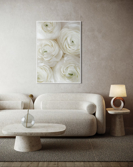 Plakat White Roses - nowoczesny plakat dekoracyjny