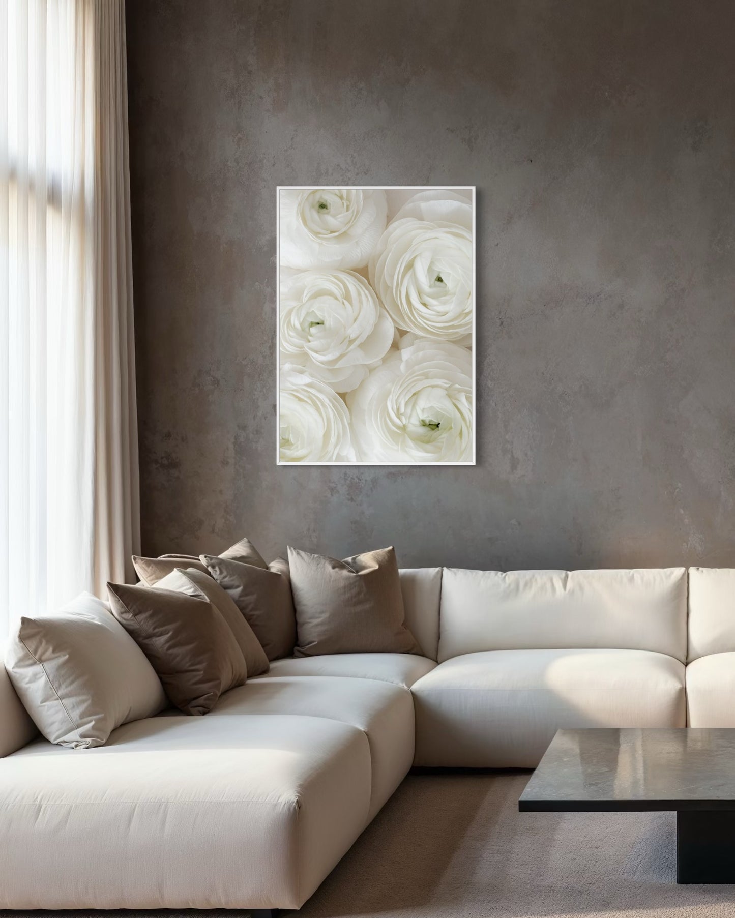 Plakat White Roses - nowoczesny plakat dekoracyjny