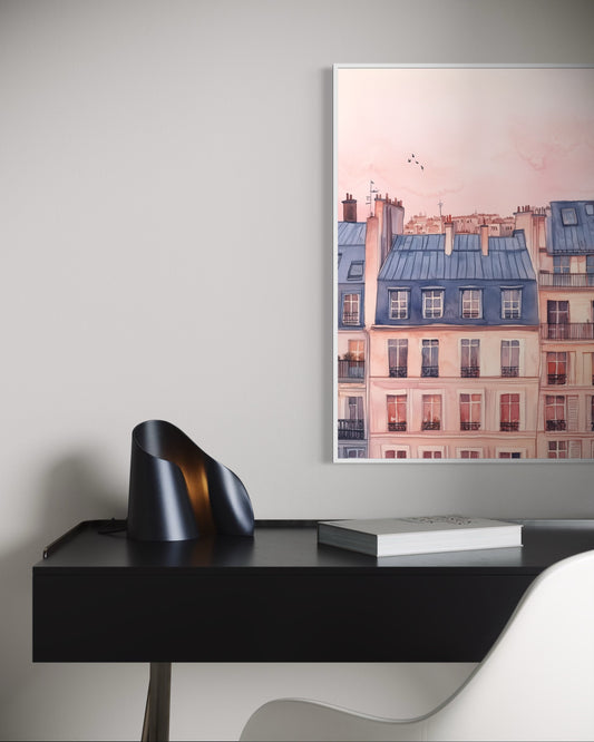 Plakat Paryskie Kamienice - nowoczesny plakat dekoracyjny