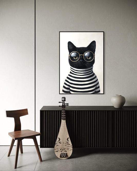 Plakat Kot w okularach - nowoczesny plakat dekoracyjny