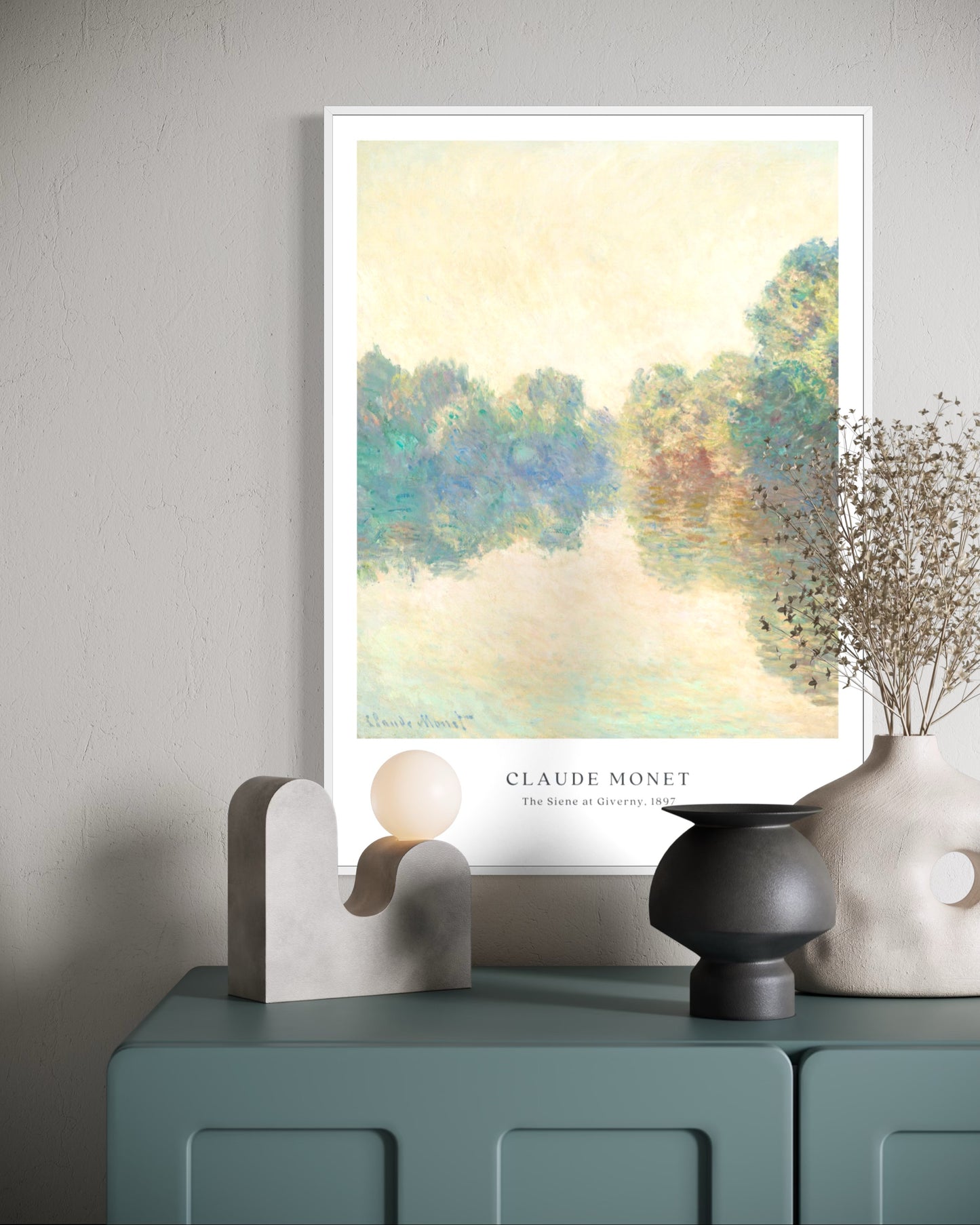 Plakat The Siene at Giverny, Claude Monet - nowoczesny plakat dekoracyjny
