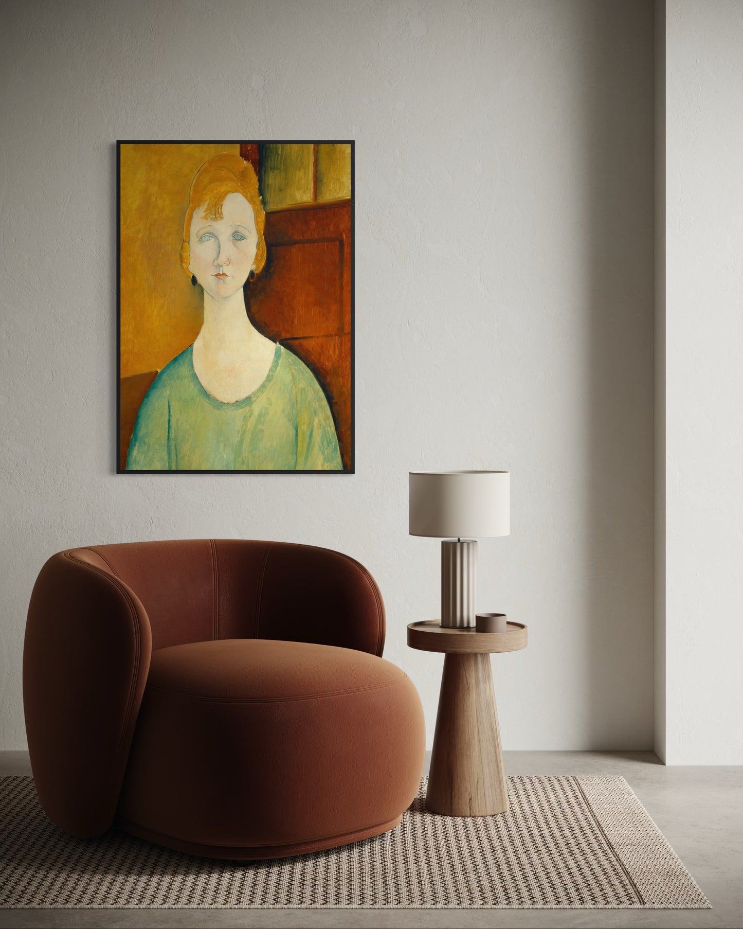 Plakat Girl in a Green Blouse (1917), Amedeo Modigliani - nowoczesny plakat dekoracyjny