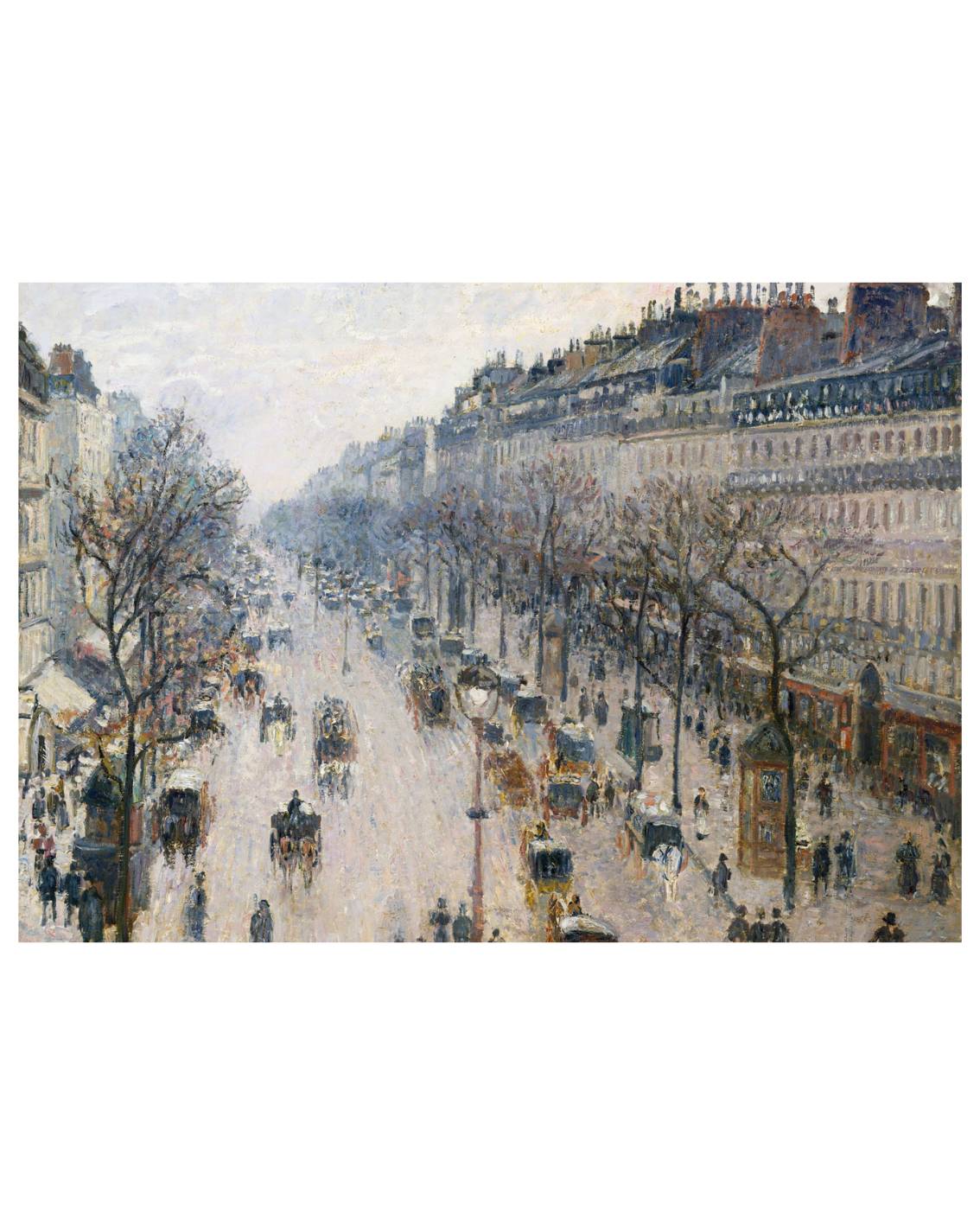 Plakat Boulevard Montmartre - Camille Pissarro - nowoczesny plakat dekoracyjny