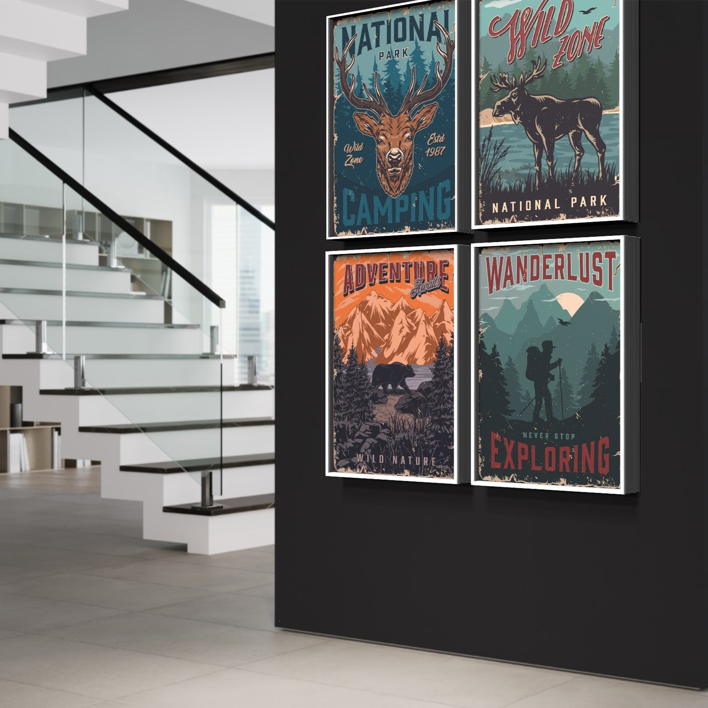 Zestaw 4 Plakatów - Adventure