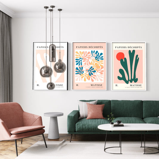 Zestaw 3 Plakatów - Papiers Découpés