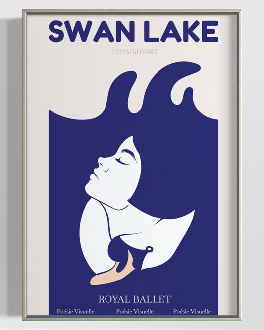 Plakat Swan Lake - nowoczesny plakat dekoracyjny
